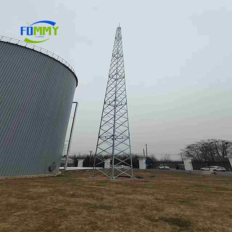 Galvanized lightning protection tower