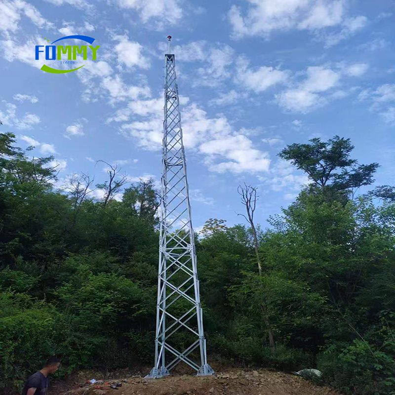 Galvanized lightning protection tower