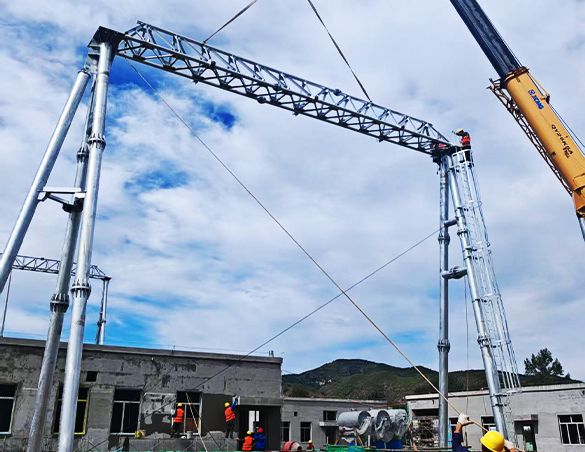 Substation Steel Structure Installation Progressing Smoothly as Project Enters Core Assembly Stage