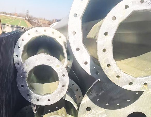 Single-tube lightning towers and power structures are ready for shipment