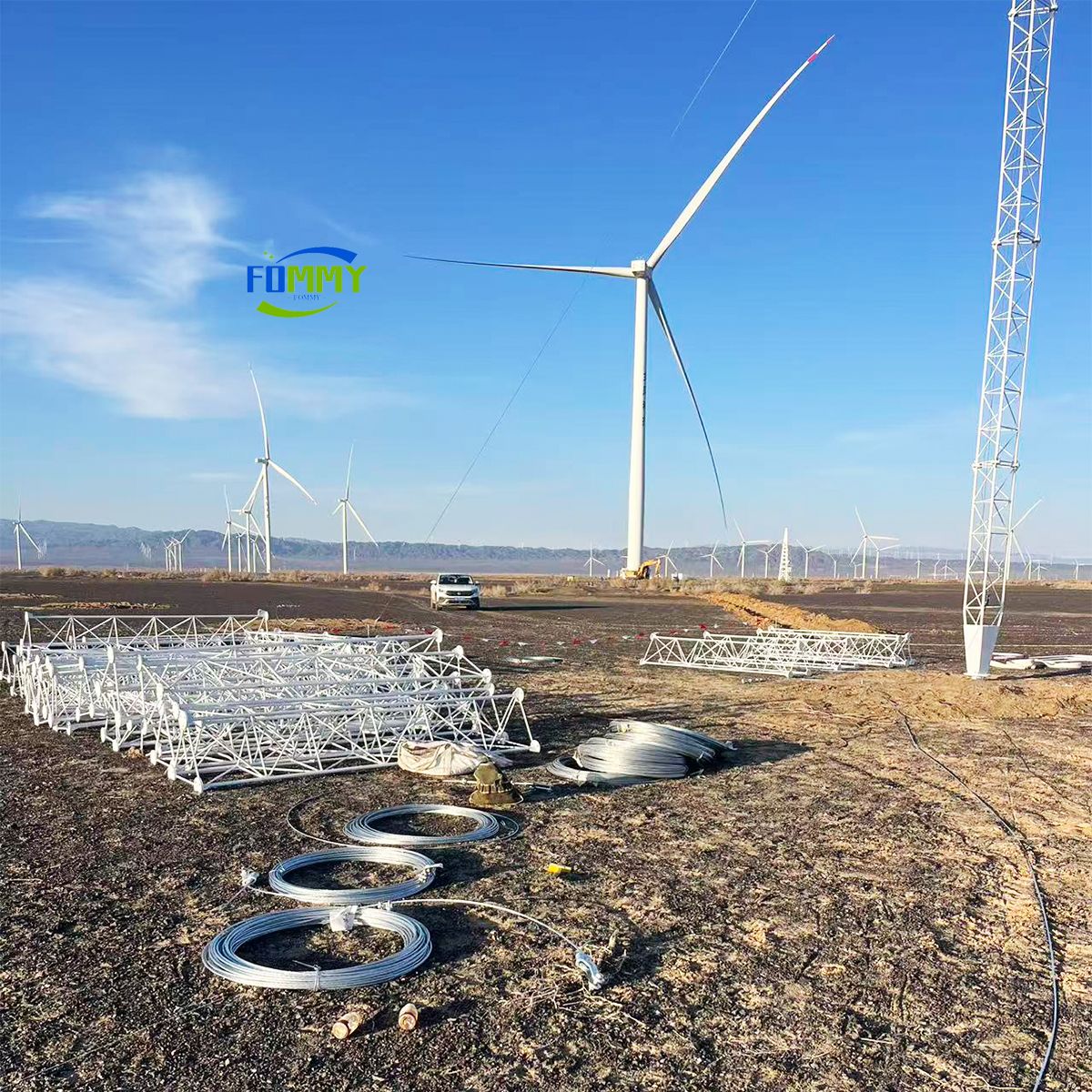 117m Wind Measurement Tower Successfully Shipped and Installed in Xinjiang